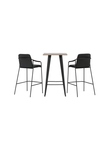 Matgrupp Tempe med Tvist matstolar, 60 × 60 cm