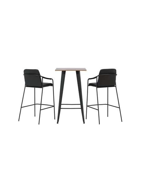 Matgrupp Tempe med Tvist matstolar, 60 × 60 cm