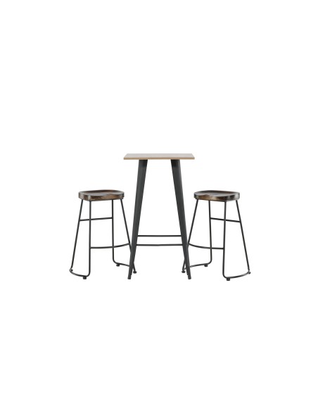 Matgrupp Tempe med Ozark matstolar, 60 × 60 cm