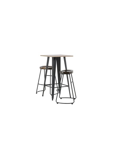 Matgrupp Tempe med Ozark matstolar, 60 × 60 cm
