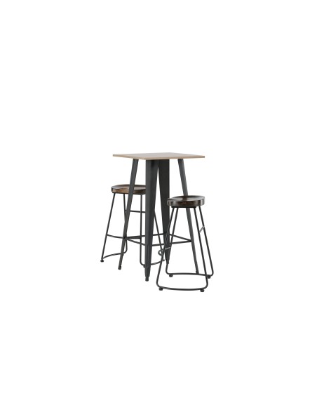 Matgrupp Tempe med Ozark matstolar, 60 × 60 cm