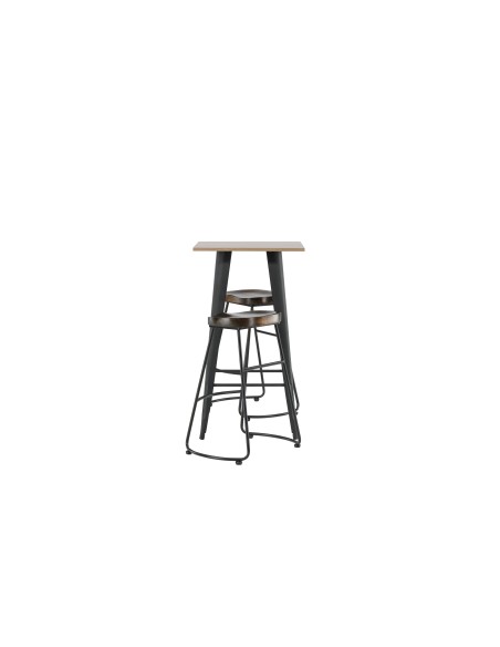 Matgrupp Tempe med Ozark matstolar, 60 × 60 cm