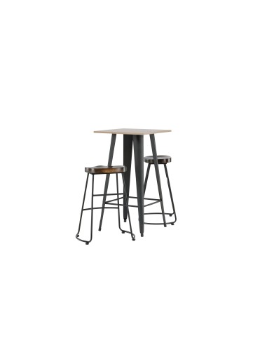 Matgrupp Tempe med Ozark matstolar, 60 × 60 cm