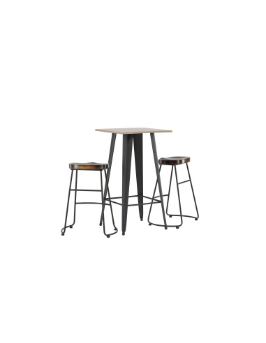 Matgrupp Tempe med Ozark matstolar, 60 × 60 cm