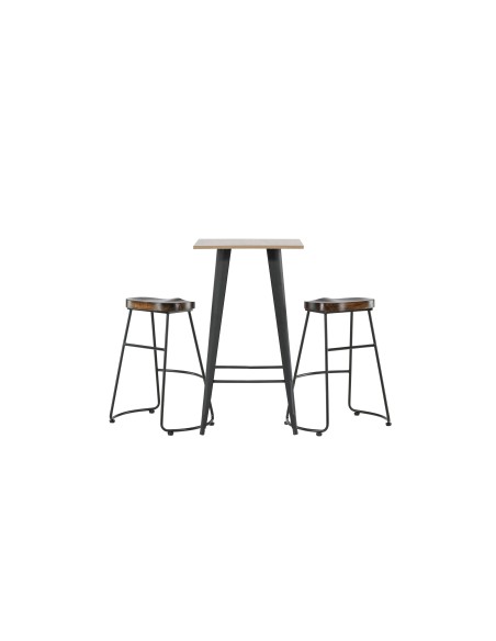 Matgrupp Tempe med Ozark matstolar, 60 × 60 cm