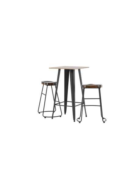 Matgrupp Tempe med Ozark matstolar, 60 × 60 cm