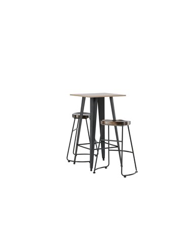 Matgrupp Tempe med Ozark matstolar, 60 × 60 cm