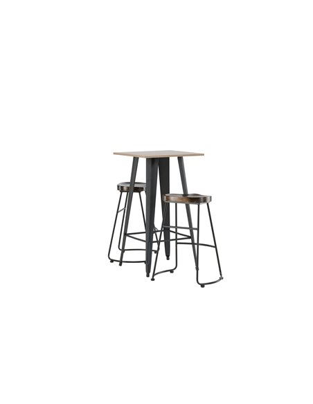 Matgrupp Tempe med Ozark matstolar, 60 × 60 cm