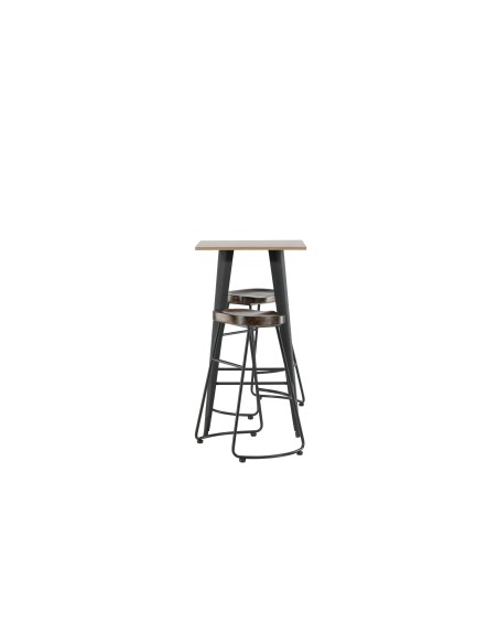 Matgrupp Tempe med Ozark matstolar, 60 × 60 cm