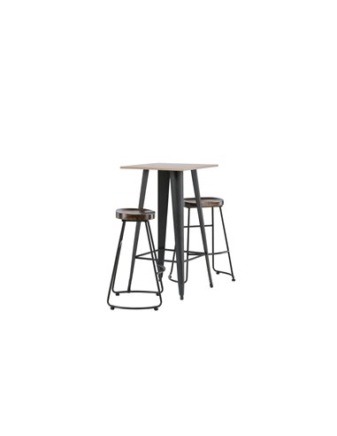 Matgrupp Tempe med Ozark matstolar, 60 × 60 cm