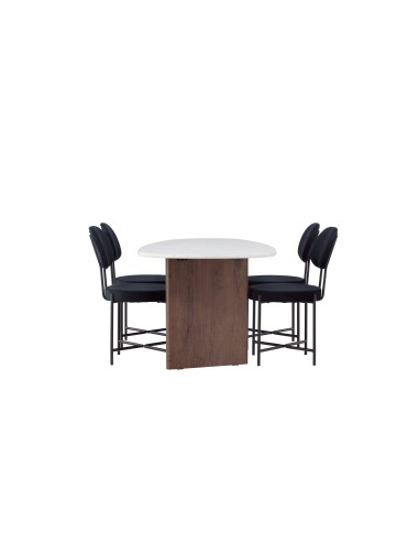 Matgrupp Grönvik med Stella matstolar, 180 × 90 cm