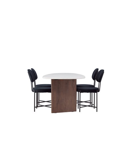 Matgrupp Grönvik med Stella matstolar, 180 × 90 cm