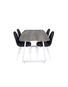 Matgrupp Inca med Polar matstolar, 160 × 85 cm