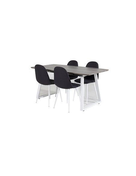 Matgrupp Inca med Polar matstolar, 160 × 85 cm