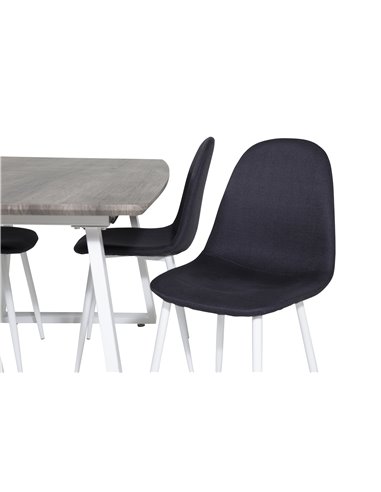 Matgrupp Inca med Polar matstolar, 160 × 85 cm