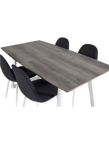 Matgrupp Inca med Polar matstolar, 160 × 85 cm
