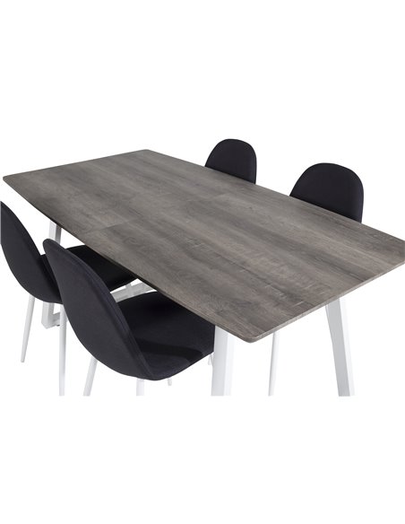 Matgrupp Inca med Polar matstolar, 160 × 85 cm