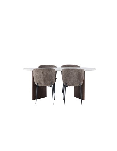 Matgrupp Grönvik med Modesto matstolar, 180 × 90 cm