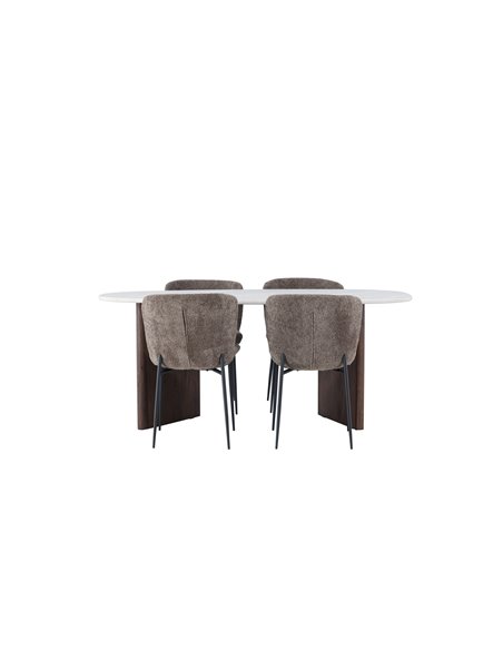Matgrupp Grönvik med Modesto matstolar, 180 × 90 cm