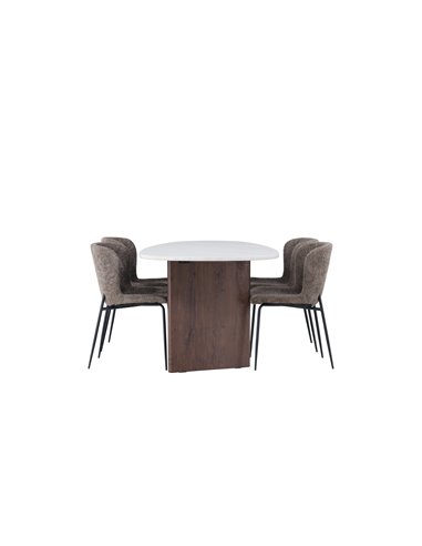 Matgrupp Grönvik med Modesto matstolar, 180 × 90 cm