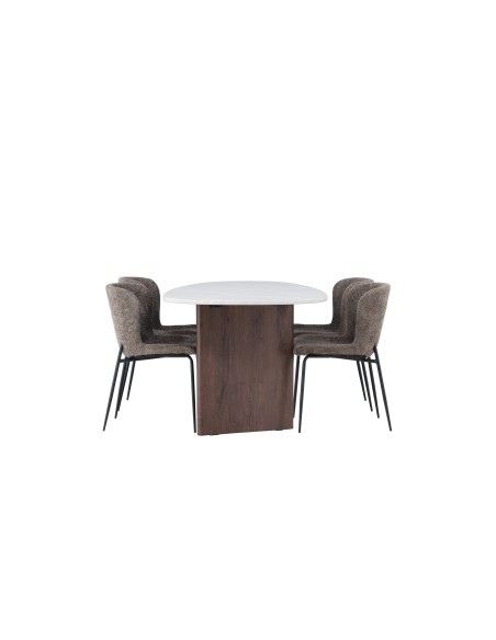 Matgrupp Grönvik med Modesto matstolar, 180 × 90 cm