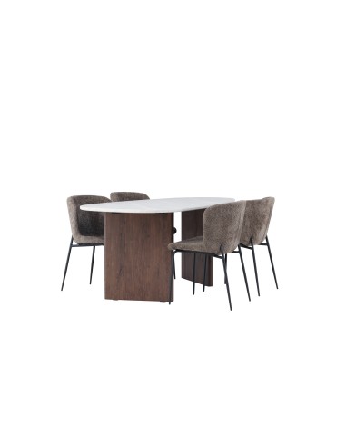 Matgrupp Grönvik med Modesto matstolar, 180 × 90 cm