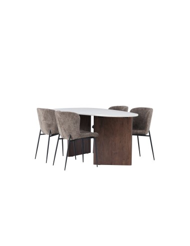 Matgrupp Grönvik med Modesto matstolar, 180 × 90 cm