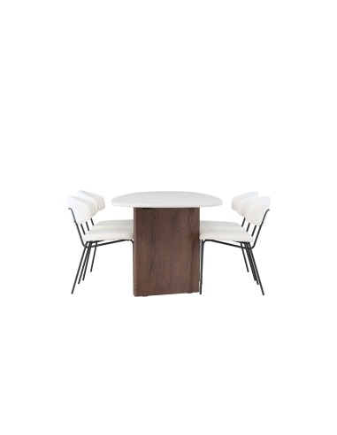 Matgrupp Grönvik med Chico matstolar, 180 × 90 cm