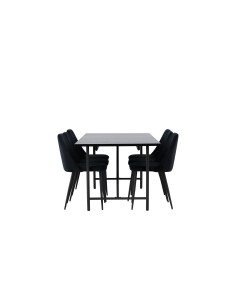 Matgrupp Astrid med Night matstolar, 200 × 90 cm 2