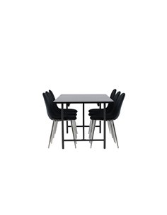 Matgrupp Astrid med Polar matstolar, 200 × 90 cm 2