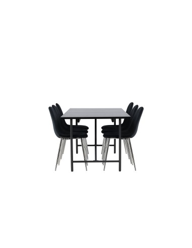 Matgrupp Astrid med Polar matstolar, 200 × 90 cm