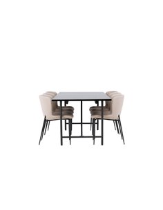 Matgrupp Astrid med Modesto matstolar, 200 × 90 cm 2