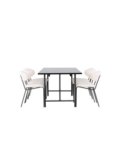 Matgrupp Astrid med Chico matstolar, 200 × 90 cm 2