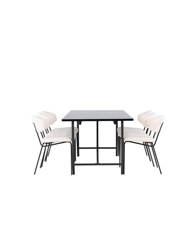 Matgrupp Astrid med Chico matstolar, 200 × 90 cm