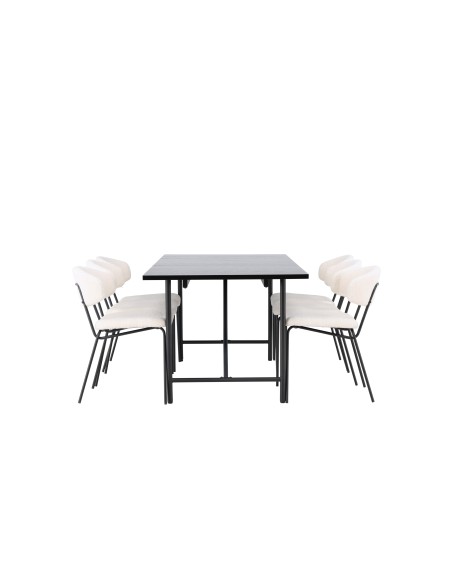 Matgrupp Astrid med Chico matstolar, 200 × 90 cm