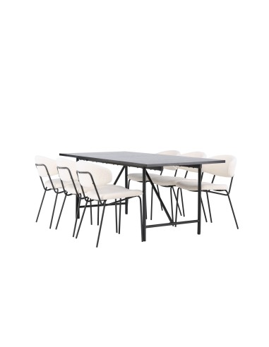 Matgrupp Astrid med Chico matstolar, 200 × 90 cm