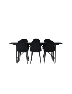Matgrupp Astrid med Polar matstolar, 200 × 90 cm