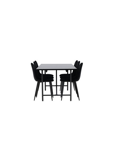 Matgrupp Astrid med Polar matstolar, 200 × 90 cm