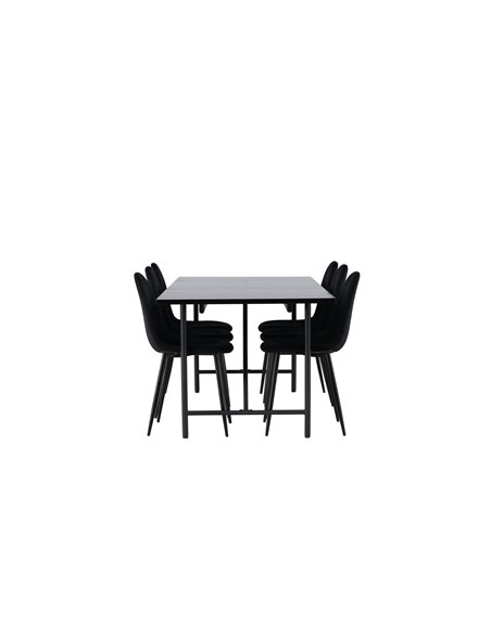 Matgrupp Astrid med Polar matstolar, 200 × 90 cm