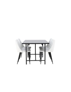 Matgrupp Astrid med Night matstolar, 200 × 90 cm 2