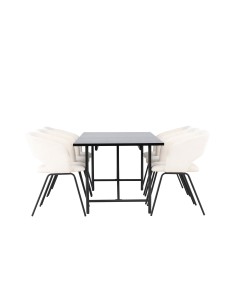 Matgrupp Astrid med Day matstolar, 200 × 90 cm 2