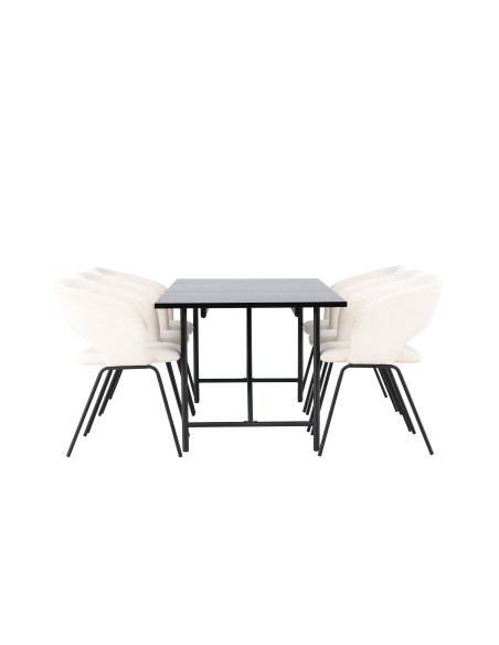 Matgrupp Astrid med Day matstolar, 200 × 90 cm