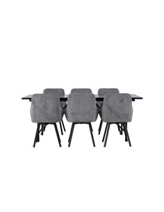 Matgrupp Astrid med Rosie matstolar, 200 × 90 cm