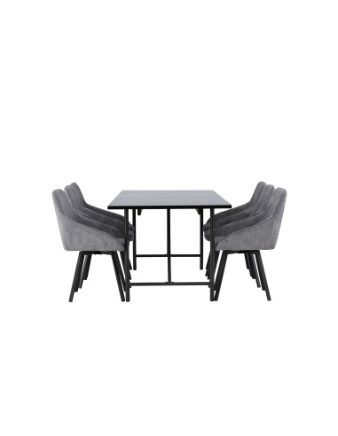 Matgrupp Astrid med Rosie matstolar, 200 × 90 cm