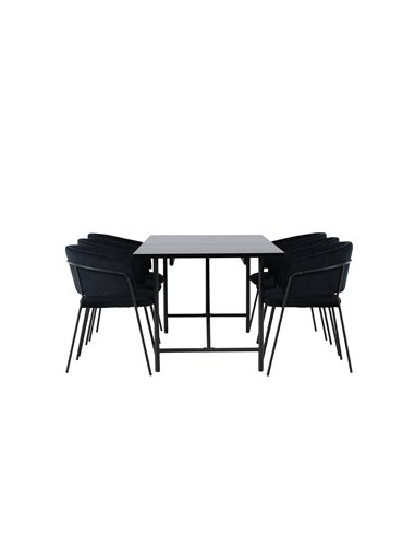 Matgrupp Astrid med Selma matstolar, 200 × 90 cm