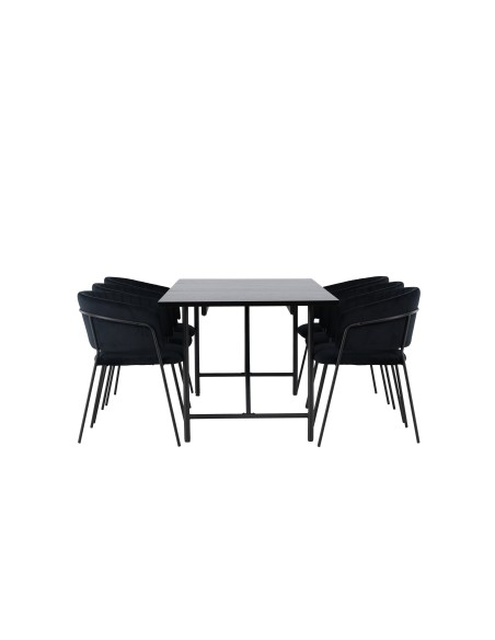 Matgrupp Astrid med Selma matstolar, 200 × 90 cm
