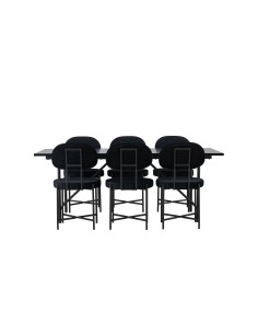 Matgrupp Astrid med Stella matstolar, 200 × 90 cm