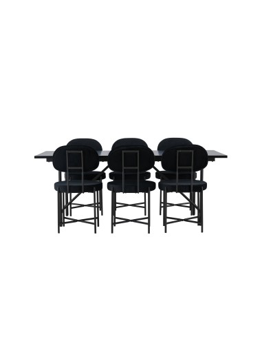 Matgrupp Astrid med Stella matstolar, 200 × 90 cm
