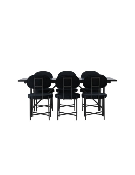 Matgrupp Astrid med Stella matstolar, 200 × 90 cm