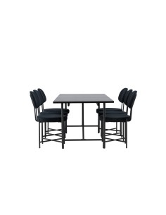 Matgrupp Astrid med Stella matstolar, 200 × 90 cm 2